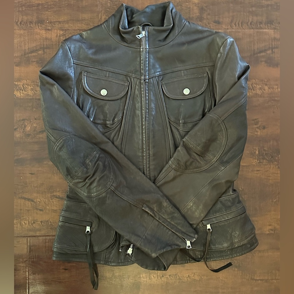 Banana Republic Dark Brown Leather Jacket